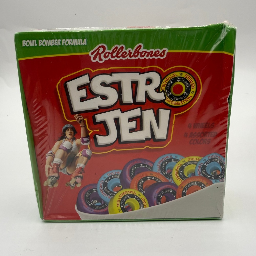 Rollerbones Estro Jen Bowl Bomber 62mm 101A Roller Skate Wheels Assorted 4pk NEW